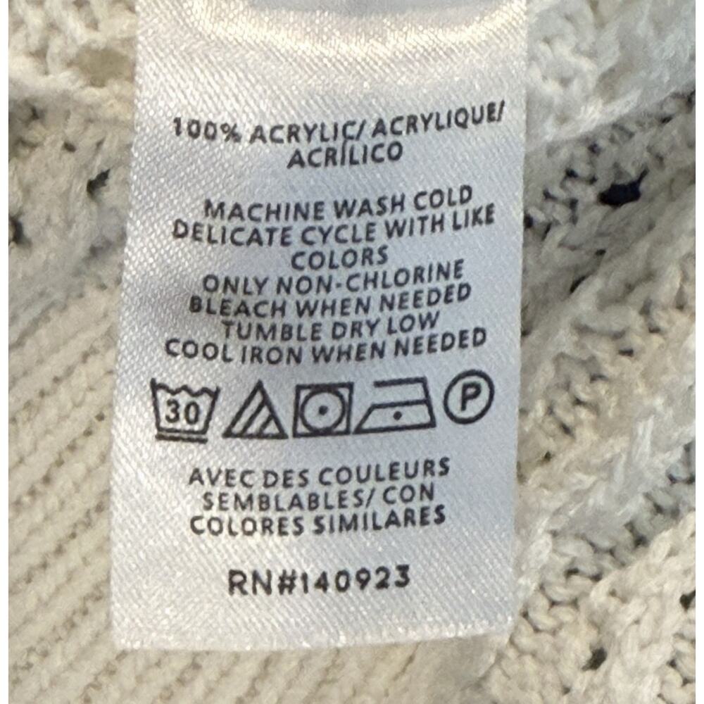 Ann Taylor Loft Open Knit White Short Sleeve Sweater Top: SZ Small Modest - Picture 9 of 9